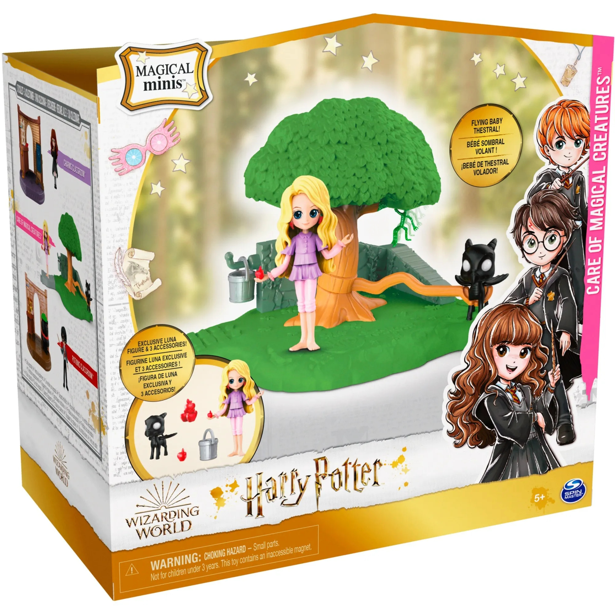 Wizarding World, Set Cura delle Creature Magiche Harry Potter con bambola esclusiva Luna Lovegood e accessori - dai 5 anni, Gioco figura