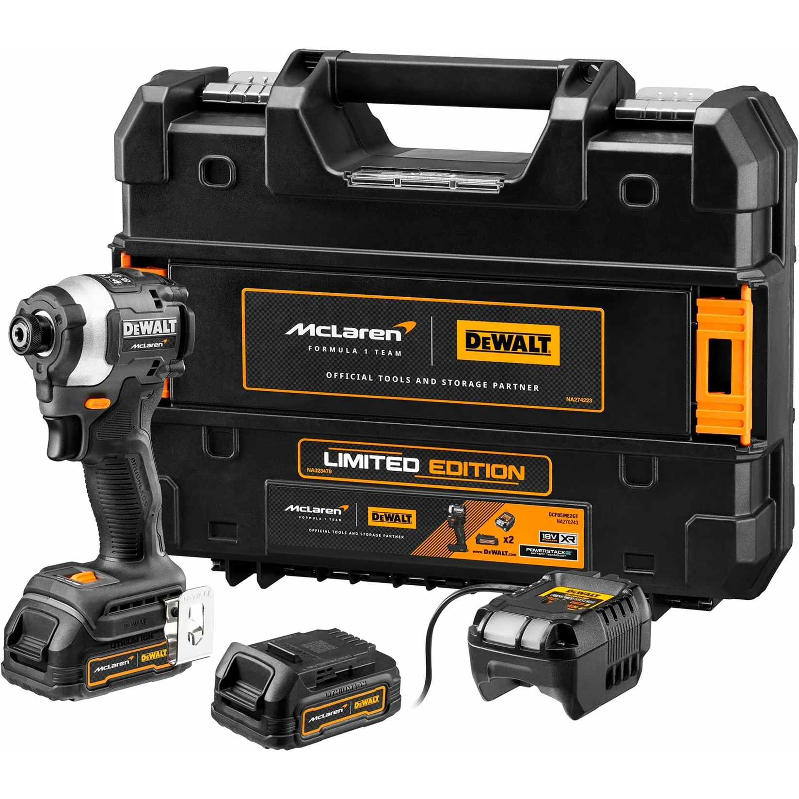 Avvitatore a impulsi a batteria DCF85ME2GT, 18 Volt, 1/4", in design McLaren