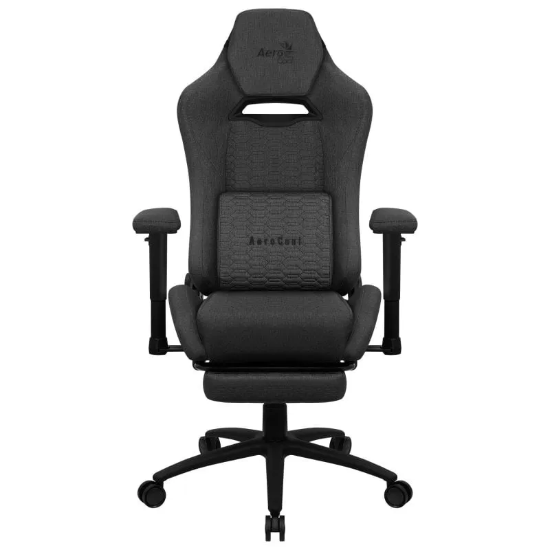 Sedia da gaming Aerocool Royal AeroWeave con poggiapiedi nera