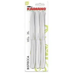 Set coltelli bistecca Inox 6 pz lama denti fini DINAMIK Bianco 1023409
