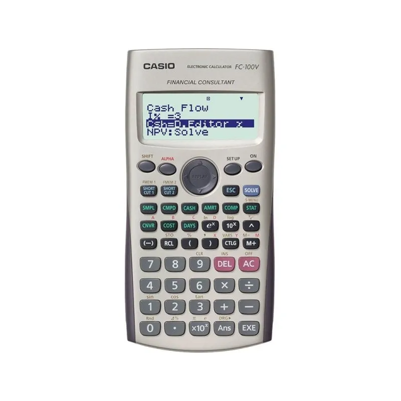 Casio FC-100V calcolatrice Tasca Calcolatrice finanziaria Grigio