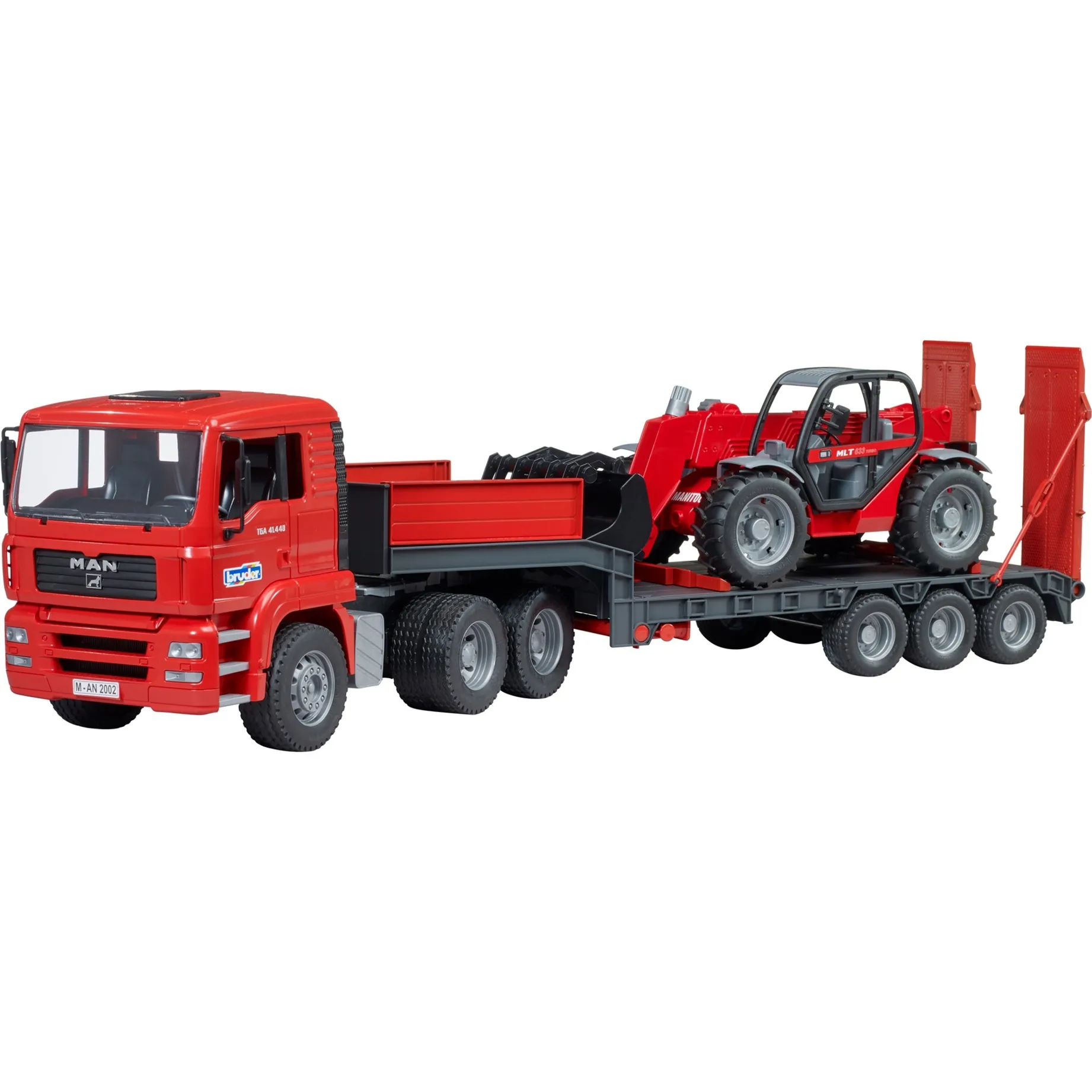 MAN TGA pianale ribassato con sollevatore telescopico Manitou MLT 633, Veicolo modello