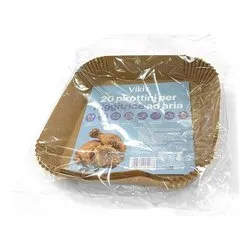 Set stampi multiuso 20 pz carta forno (17x17x4cm) per friggitrici aria VIKIT Marrone 2322216