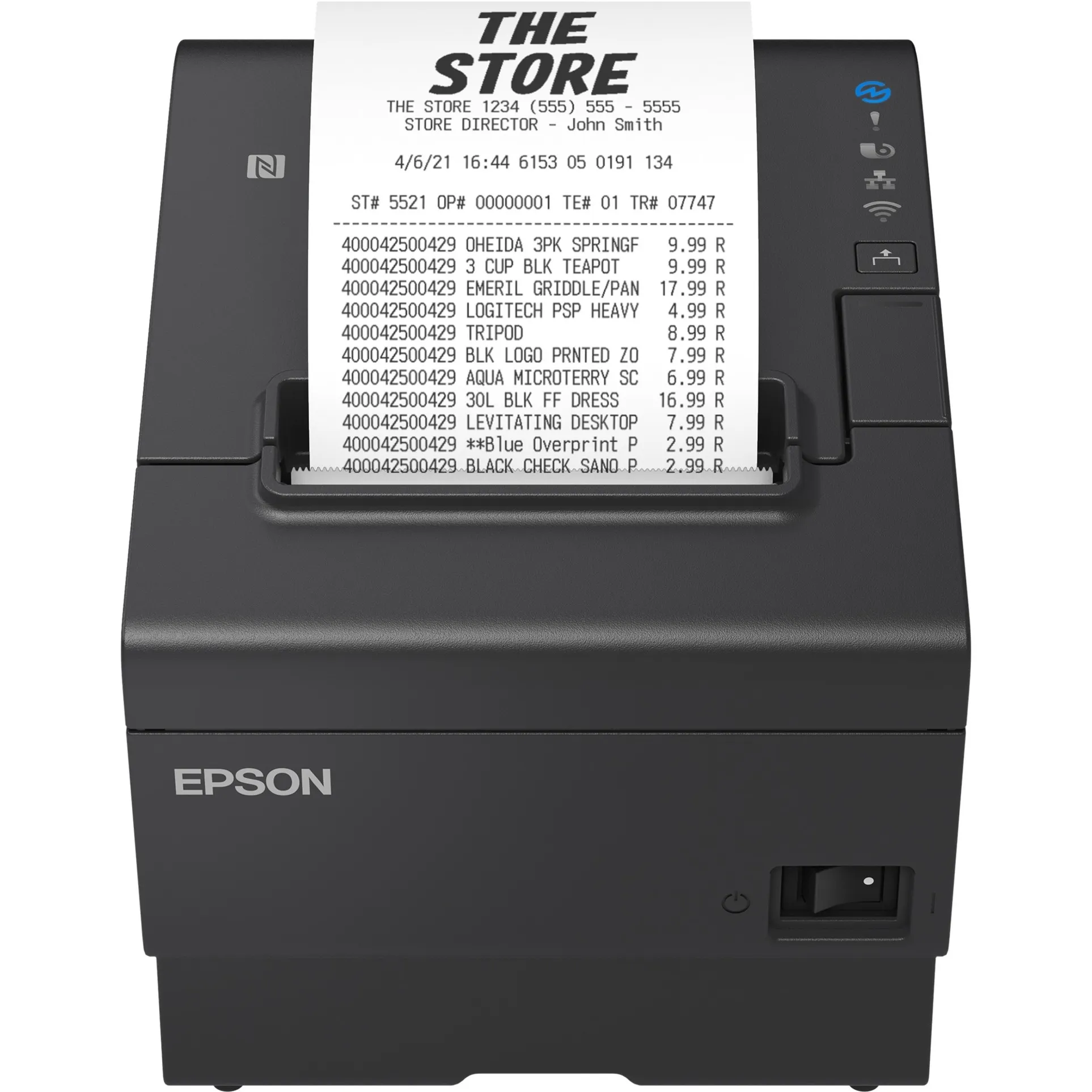 TM-T88VII (112): USB, Ethernet, Serial, PS, Black, Stampante ricevute