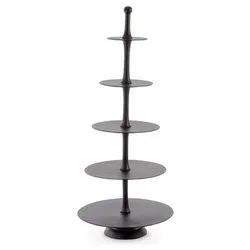 Alzata (63x152cm) decorativa 5 piani MALLET Nero 0184872