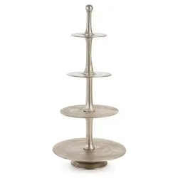 Alzata (55x123cm) decorativa 4 piani MALLET Argento 0184867