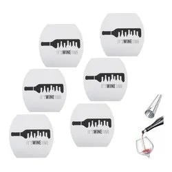 Beccucci versatori Wine-Stopper 3 pz Silevr 044354