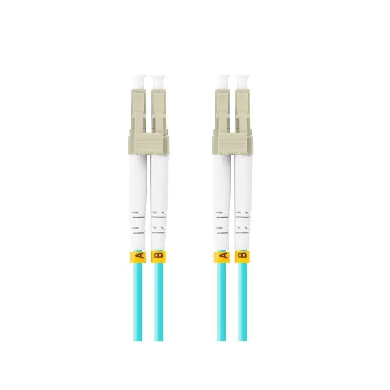 Cavo toppa in fibra ottica Lanberg da LC/UPC a LC/UPC duplex multimodale 50/125 OM3 2 m blu