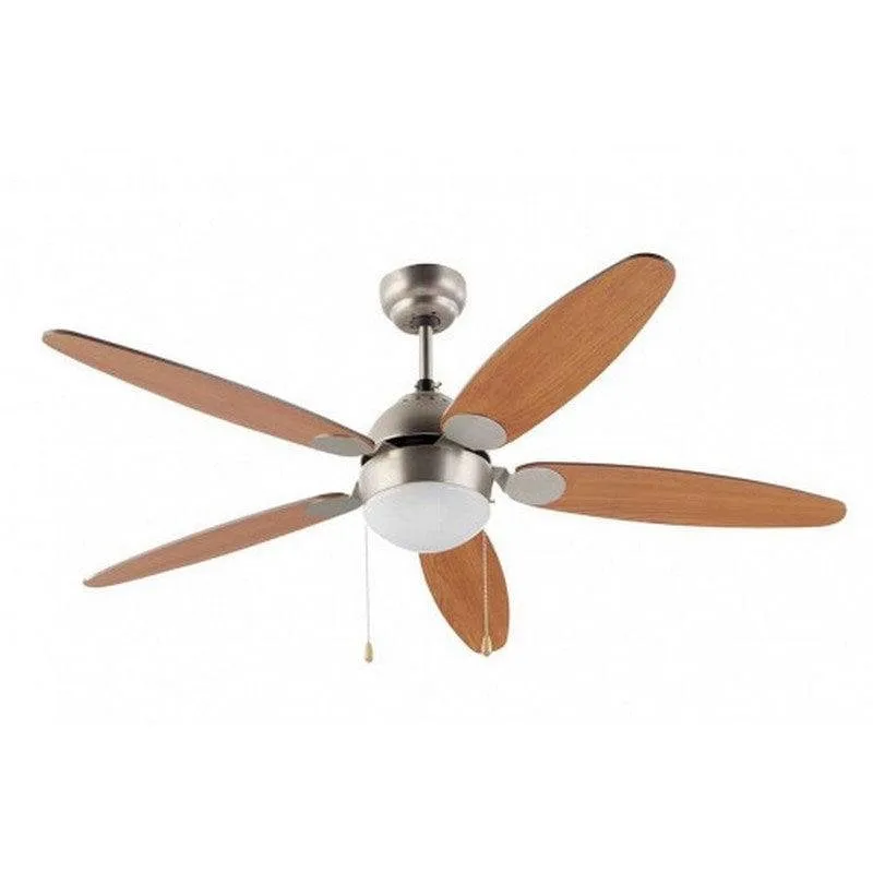 Ventilatore da Soffitto con Luce FM Calefacción VT-130 60W 132cm 3 Velocità Funzione Inverno