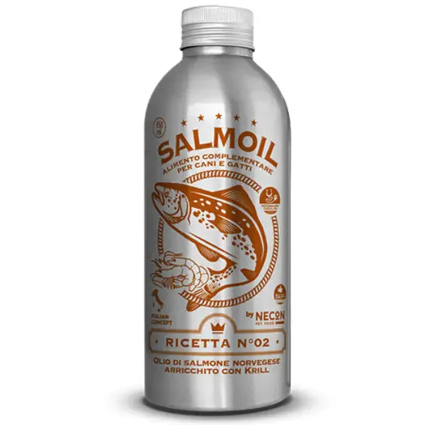 Salmoil olio di salmone per cani e gatti Benessere Intestinale 250 ml