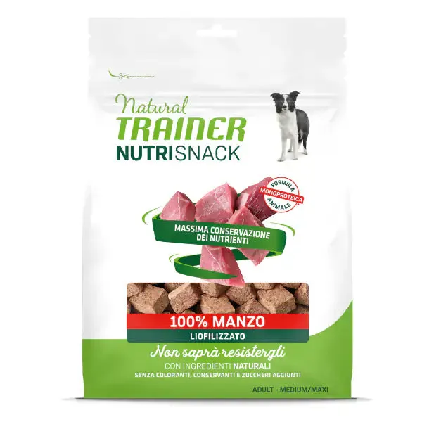 Natural Trainer Freeze Dried Nutrisnack Medium/Maxi Manzo - 50 gr
