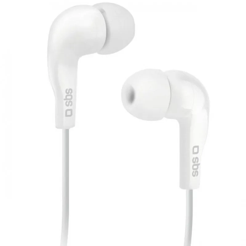 SBS Mix Auricolari filo stereo in-ear Studio con microfono e tasto alla risposta Bianco