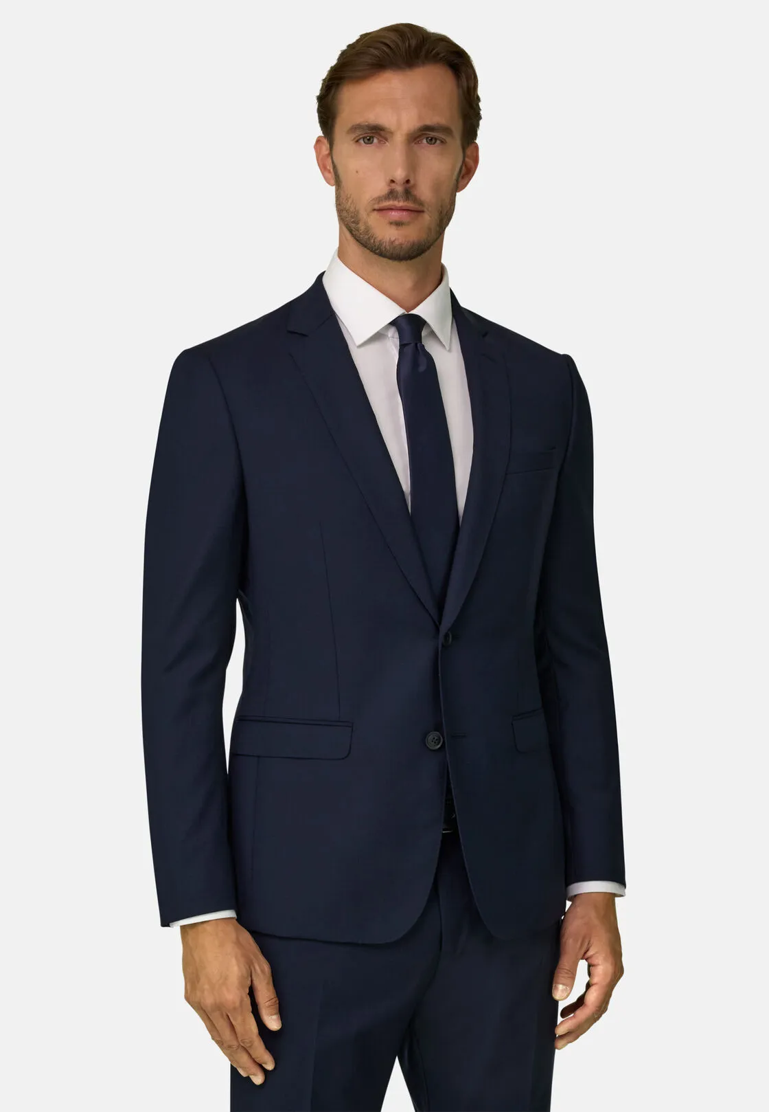 Boggi, Giacca Micro Fantasia Lana Elasticizzata, Uomo, Navy, Taglia: 44