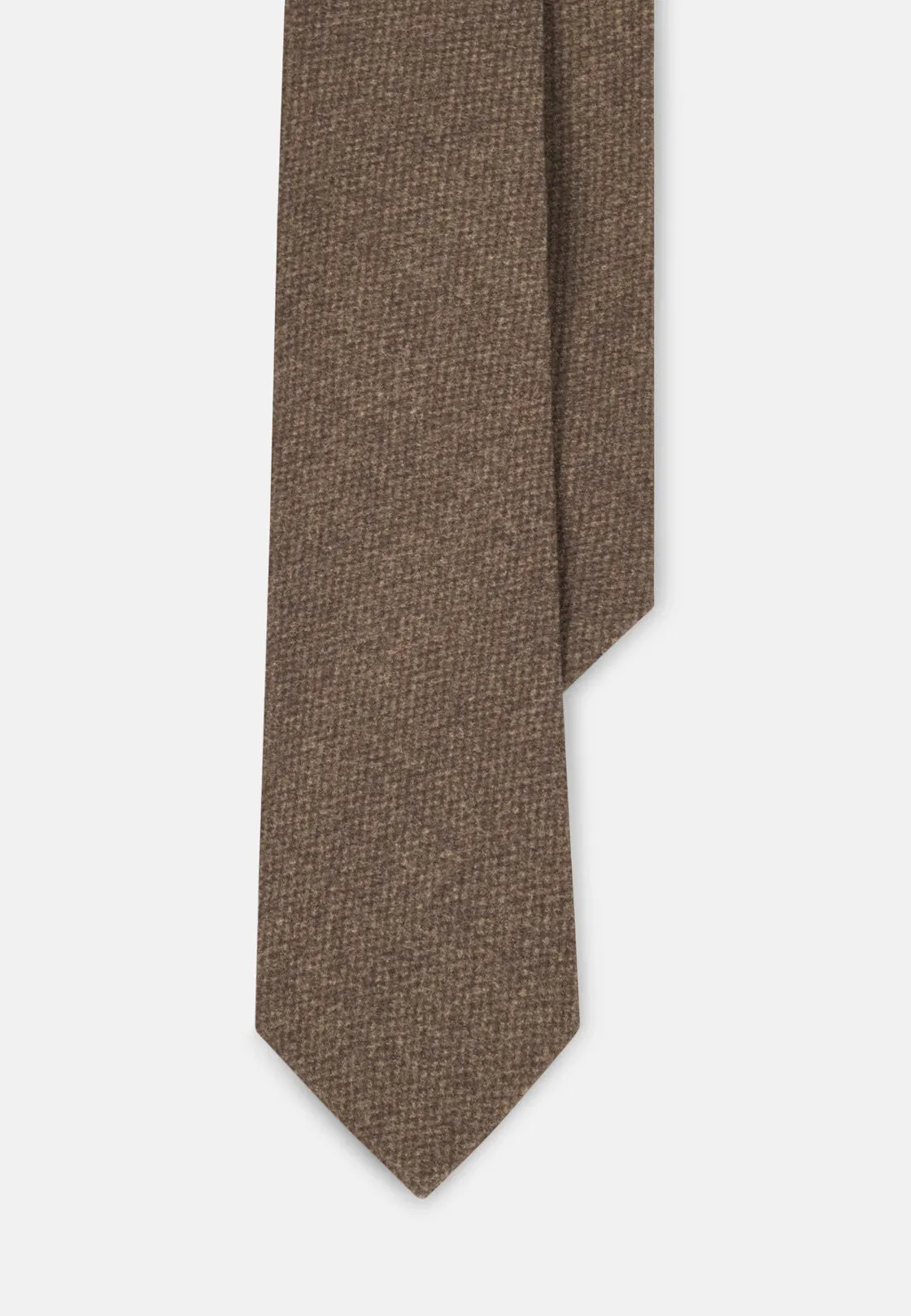 Boggi, Cravatta Stampa Motivo Armatura In Lana Cashmere, Uomo, Marrone