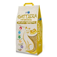 Lettiera vegetale 100% Mais ad alto potere agglomerante Gattiera PetUp 4 litri (8 kg) - Lettiera vegetale