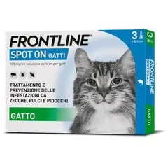 Frontline Spot On Gatti antiparassitario per gatti 3 pipette peso 2-8 kg - Antiparassitario per gatti