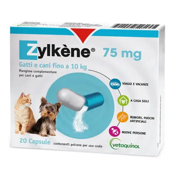 Vetoquinol Zylkene Neo Rilassante Compresse per cani e gatti 75 mg 20 Compresse - Integratori per gatti