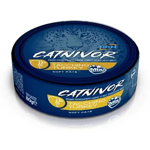 DRN Catnivor Adult Soft Patè 80 gr Tacchino - confezione da 24 pezzi - Cibo umido per gatti