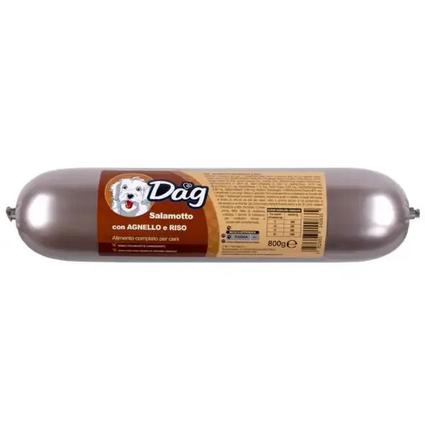 Dag Dog Adult All Breeds Salamotto alimento umido 800 gr Agnello e Riso - Cibo umido per cani