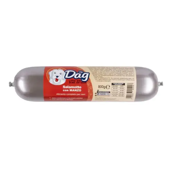 Dag Dog Adult All Breeds Salamotto alimento umido 800 gr Manzo - Cibo umido per cani
