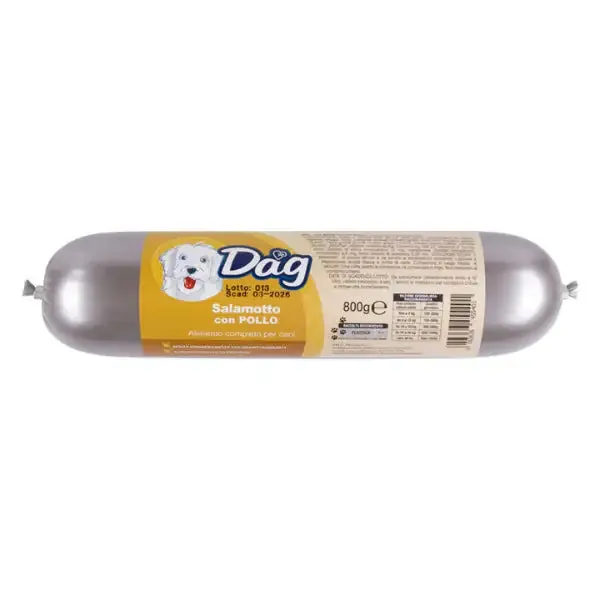Dag Dog Adult All Breeds Salamotto alimento umido 800 gr Pollo - Cibo umido per cani