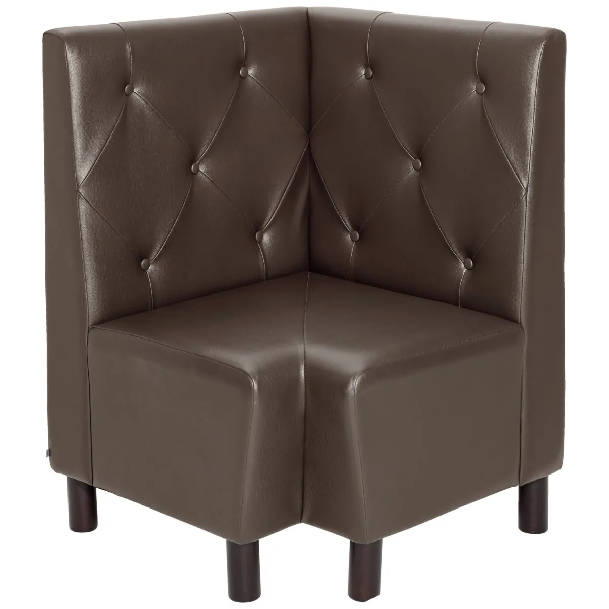 VEGA Panca ad angolo Lerida in similpelle; 75x75x102 cm (LxPxH); marrone