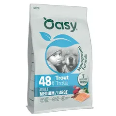 Oasy Monoprotein formula Adult Medium/Large Trota 10 kg - Crocchette monoproteiche cane