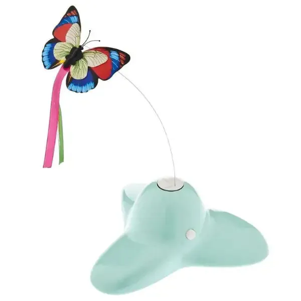 Gioco per gatti rotante interattivo Farfalla dispettosa Ferribiella Misura 18x20x8x30 cm - Giochi per gatti