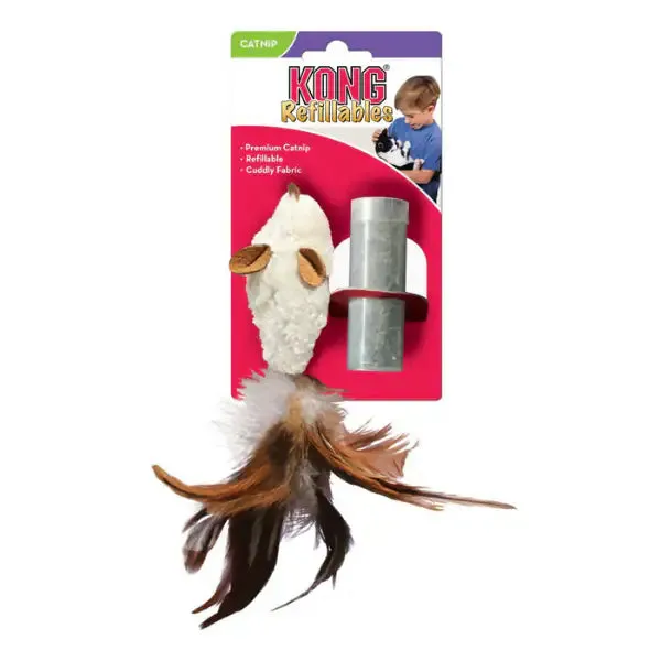 Kong Cat Refillable Catnip Topino con ricambio catnip - Giochi per gatti