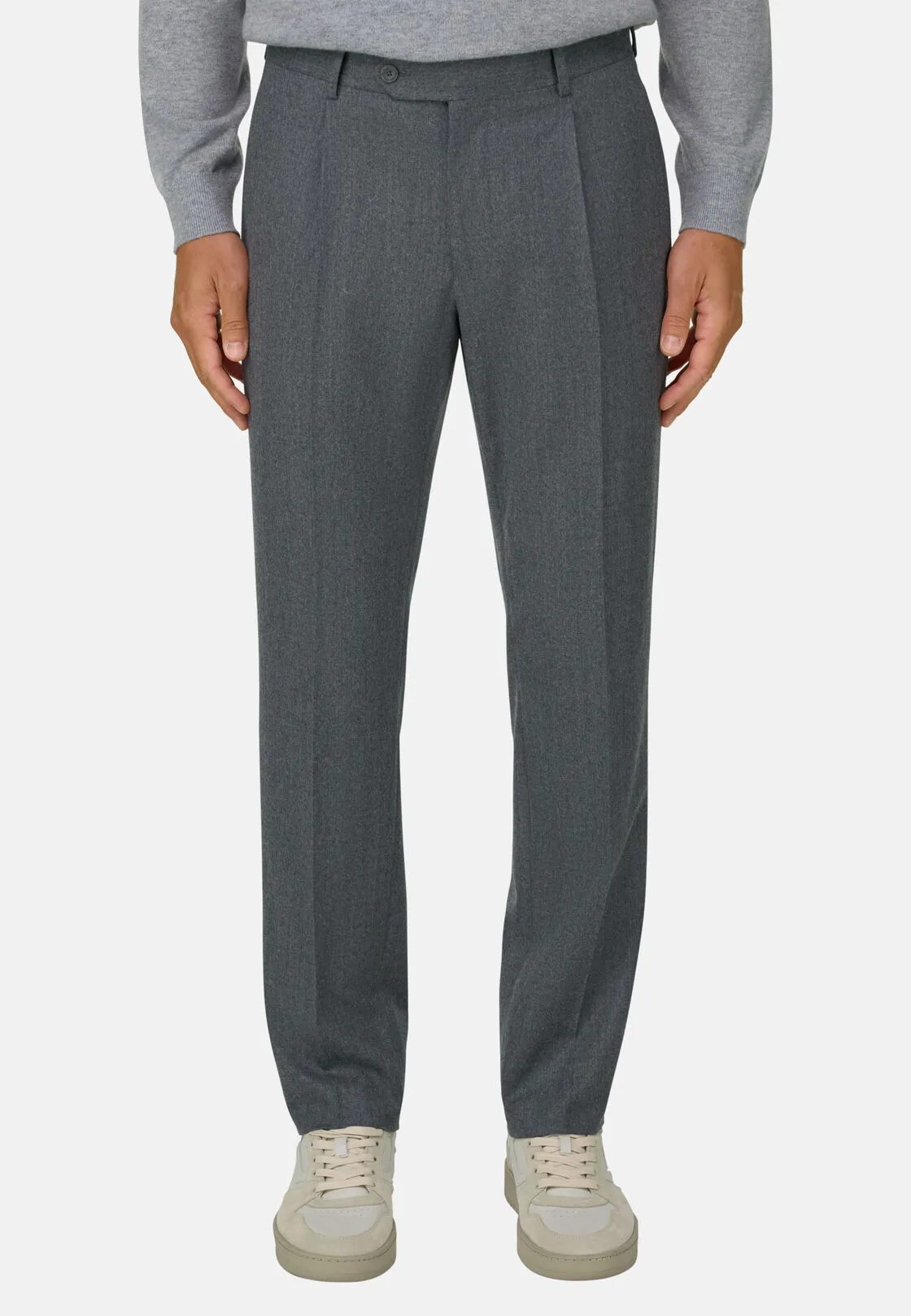 Boggi, Pantaloni In Lana, Uomo, Grigio, Taglia: 58