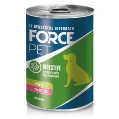 Forcepet Dog Adult Digestive supporto flora intestinale Macinato 400 gr Vitello - Cibo umido per cani