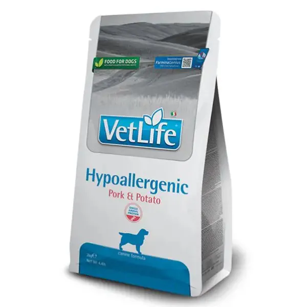 Farmina Vet Life Canine Hypoallergenic Maiale & Patate 12 kg - Crocchette monoproteiche cane
