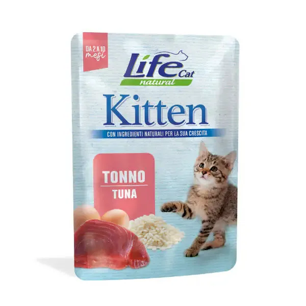 Life Cat Natural Bustine Kitten 70 gr Tonno - confezione da 30 pezzi - Cibo umido per gatti
