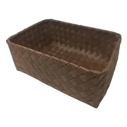 Cestino tavola plastica (27x19x10cm) con telaio bordo rinforzato inox BUFFET Marrone 2465M027PCV