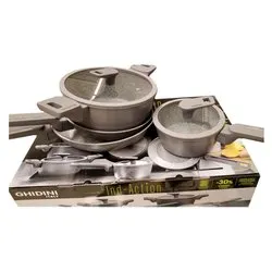 Batteria pentole Alluminio antiaderente ( 8 pz) ACTION Full induction Tortora 321712010X