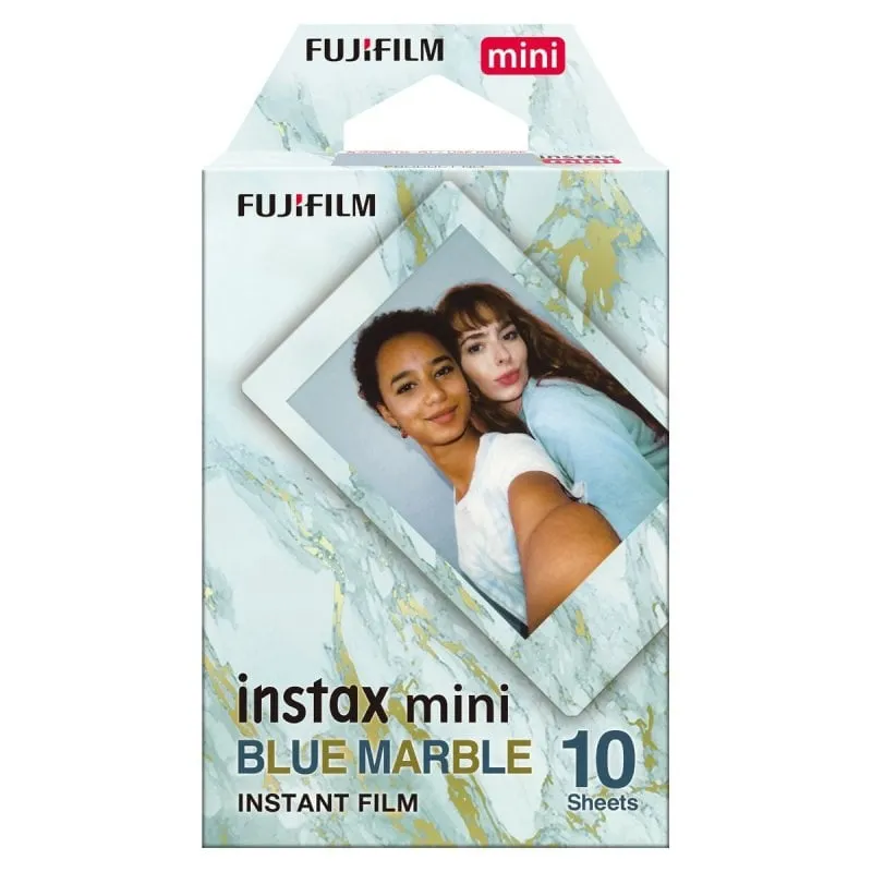 Fujifilm Instant Film Shot Carta fotografica in marmo blu per fotocamere Instax Mini