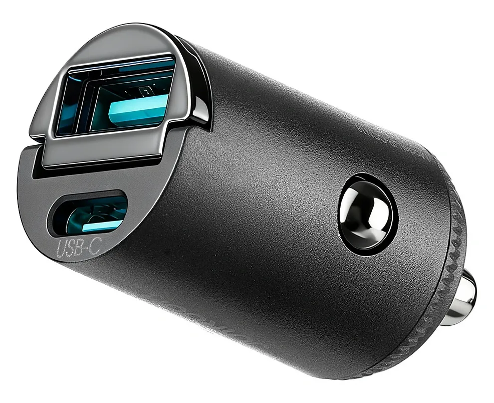 Caricatore Auto Joyroom JR-CCN18, 65W, 1 x USB-A - 1 x USB-C, Nero