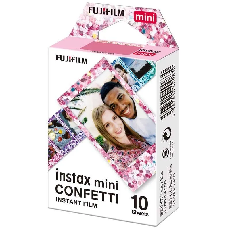 Carta fotografica Fujifilm Instant Film Shot Confetti per mini fotocamere Instax