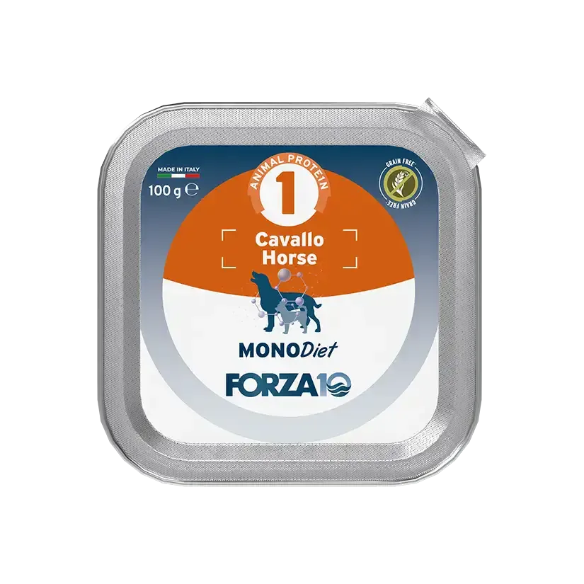 Forza10 Diet Solo patè monoproteico per cani 100 gr Cavallo dall'Islanda - Umido monoproteico cane