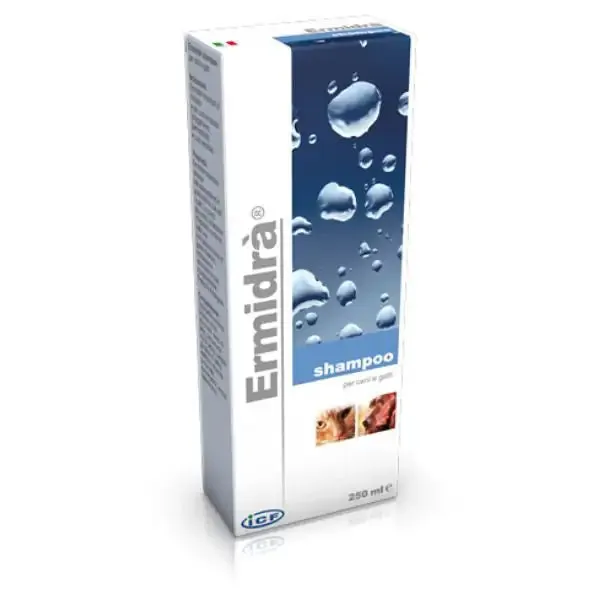 Ermidrà Shampoo idratante Anti Secchezza ICF per cani e gatti 250 ml