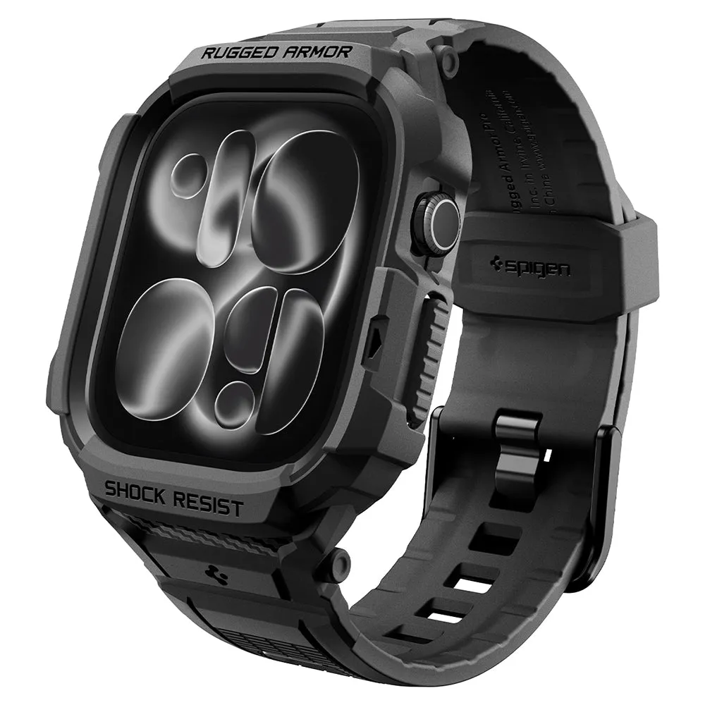 Custodia Spigen Rugged Armor Pro per Apple Watch Series 12 46mm, Nero Opaco ACS11894