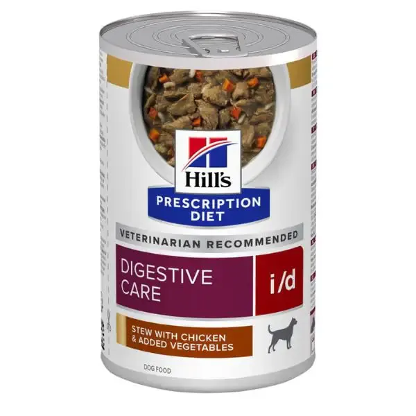 Hill’s Prescription Diet i/d Canine 354 gr Spezzatino pollo e verdure - confezione da 6 pezzi - Dieta veterinaria per cani