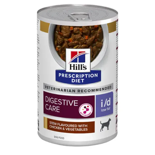 Hill’s Prescription Diet Canine i/d Low Fat Spezzatino 354 gr Spezzatino pollo e vegetali - Dieta veterinaria per cani