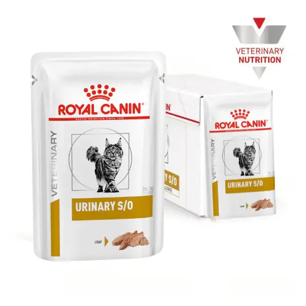 Royal Canin Veterinary Diet Urinary S/O multipack filetti 12x85 gr Manzo - Dieta veterinaria per gatti