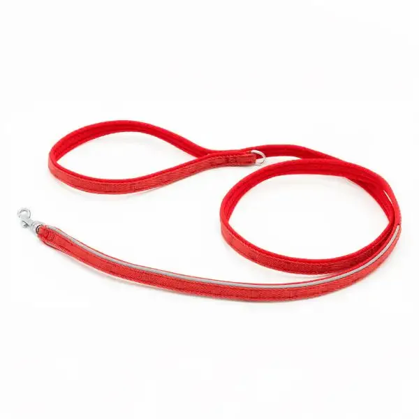Guinzaglio per cani in nylon imbottito Coralpina Cadore lunghezza 130 cm Rosso Taglia Large