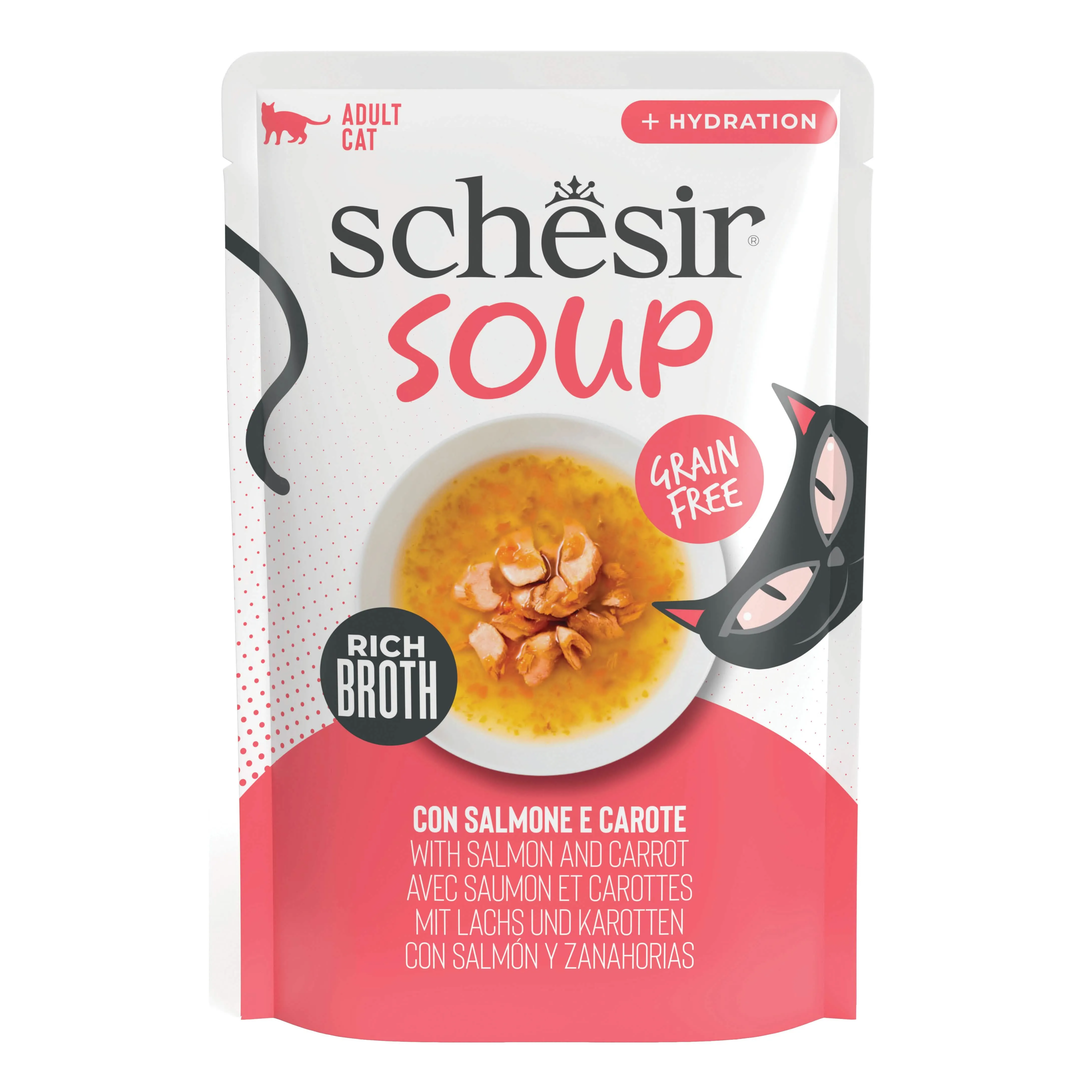 Schesir cat soup con salmone e carote 40 g