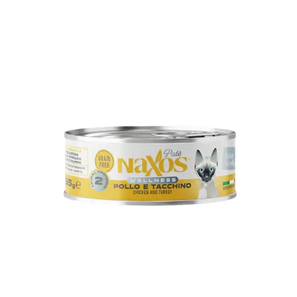 Naxos Sterilight Cat Paté Grain free 85 gr Pollo e tacchino - confezione da 12 pezzi - Cibo umido per gatti