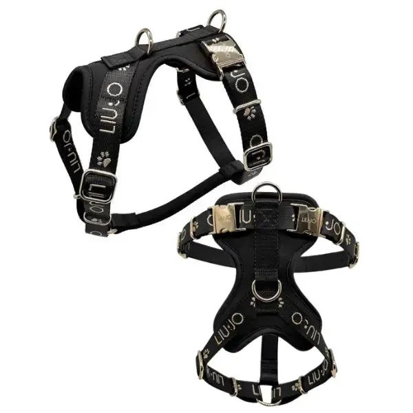 Pettorina ad H Jacquard Liu Jo Pets Nero - Taglia 2: 40-55 cm
