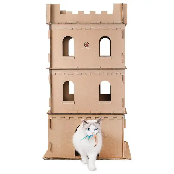 Castello in cartone CatCastle CanadianCat Misura 62x62x105 cm - Tiragraffi gatto