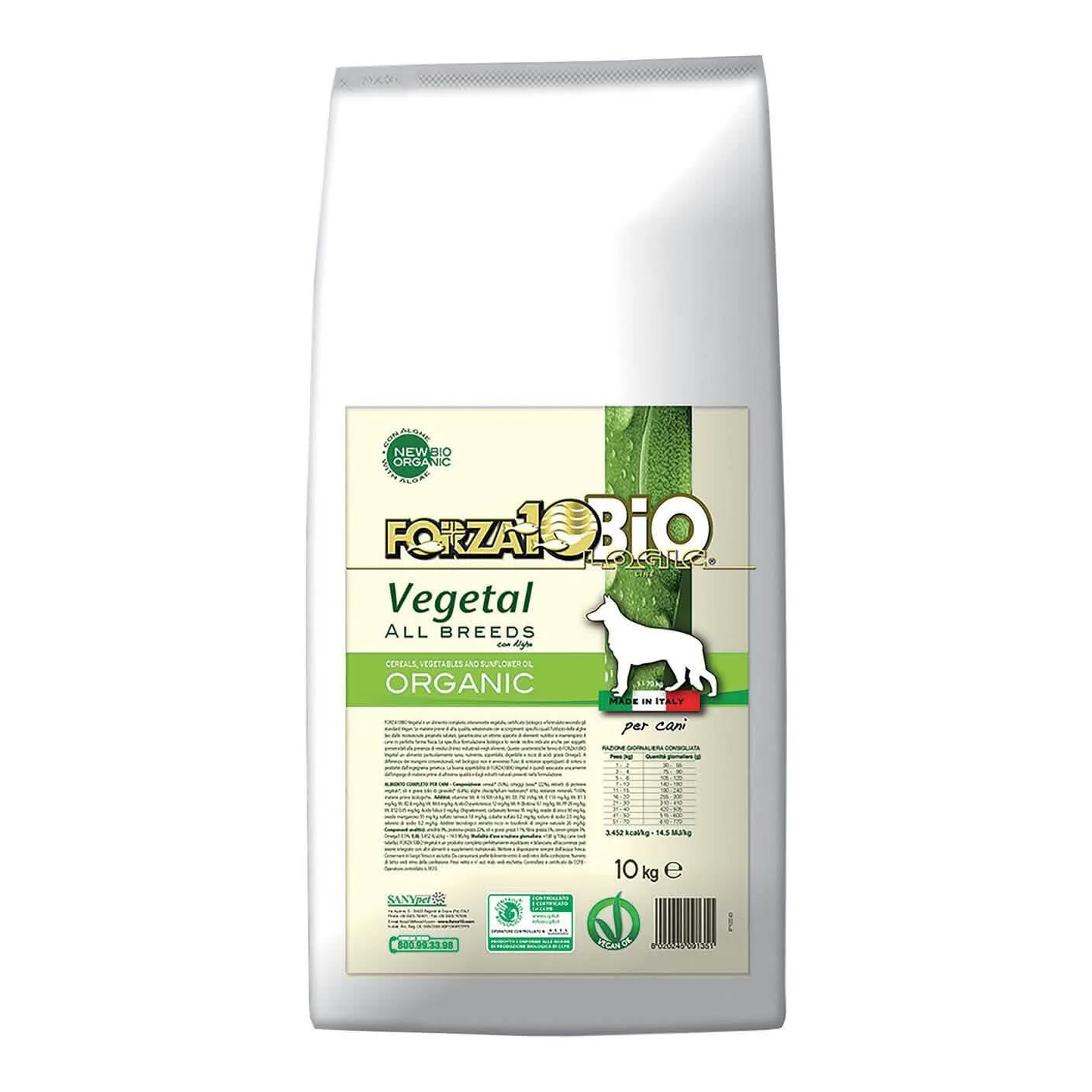 Forza10 bio vegetal con alghe all breeds 10kg cane